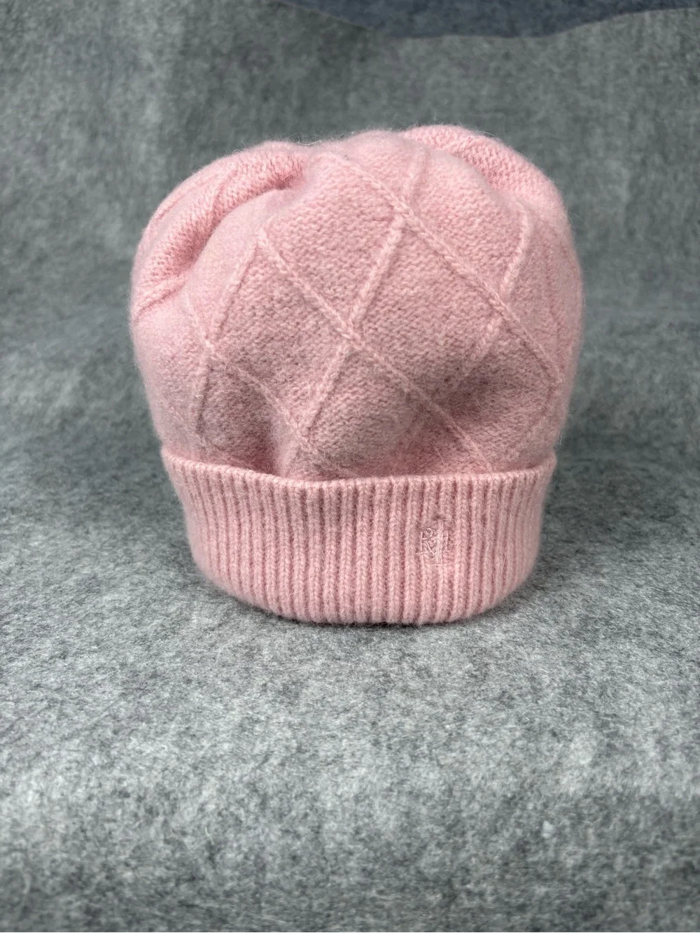 Lauren Ralph Lauren Youth Pink Wool Rabbit Hair Knit Beanie Hat